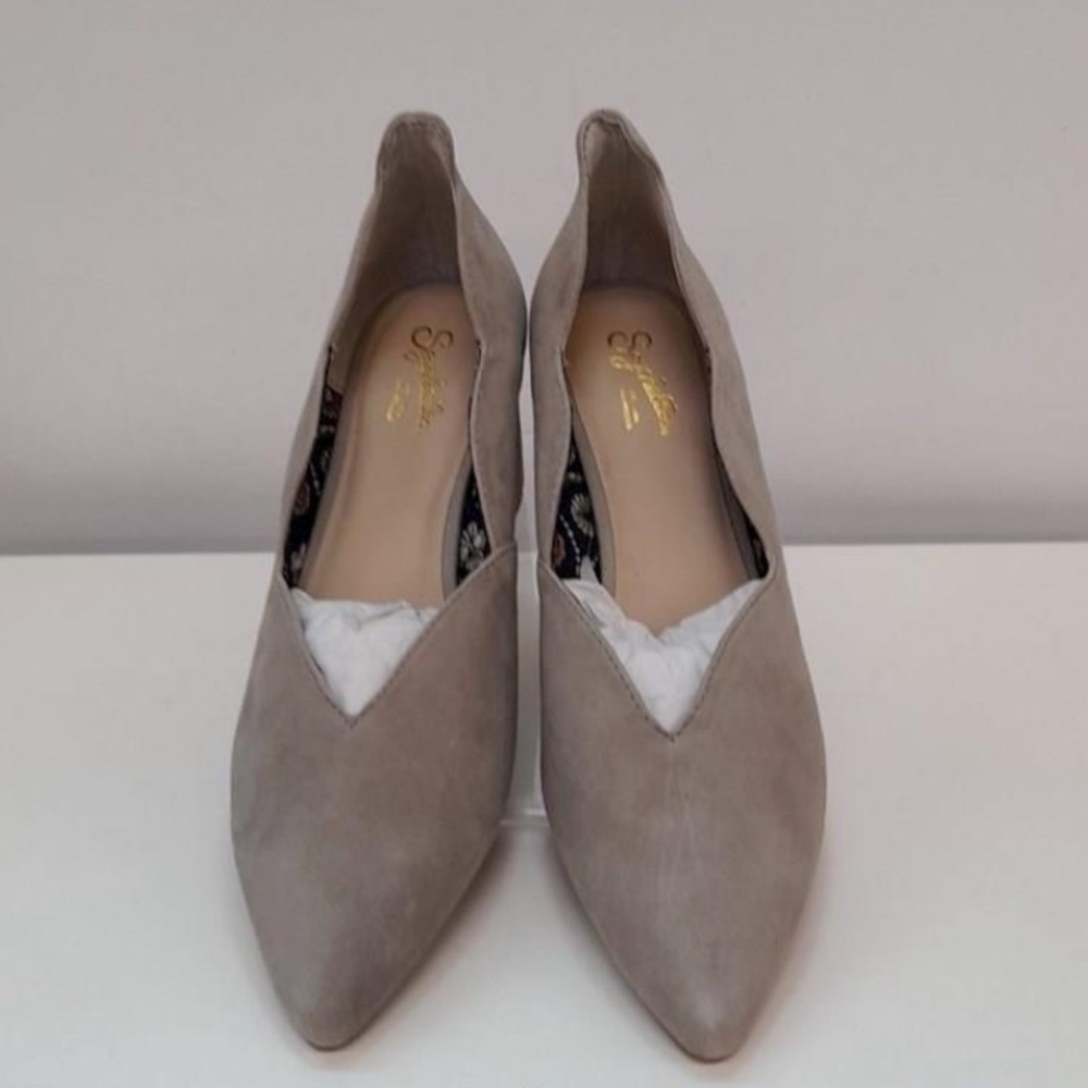 Seychelles Nude Cascade Block Heels Size 8.5